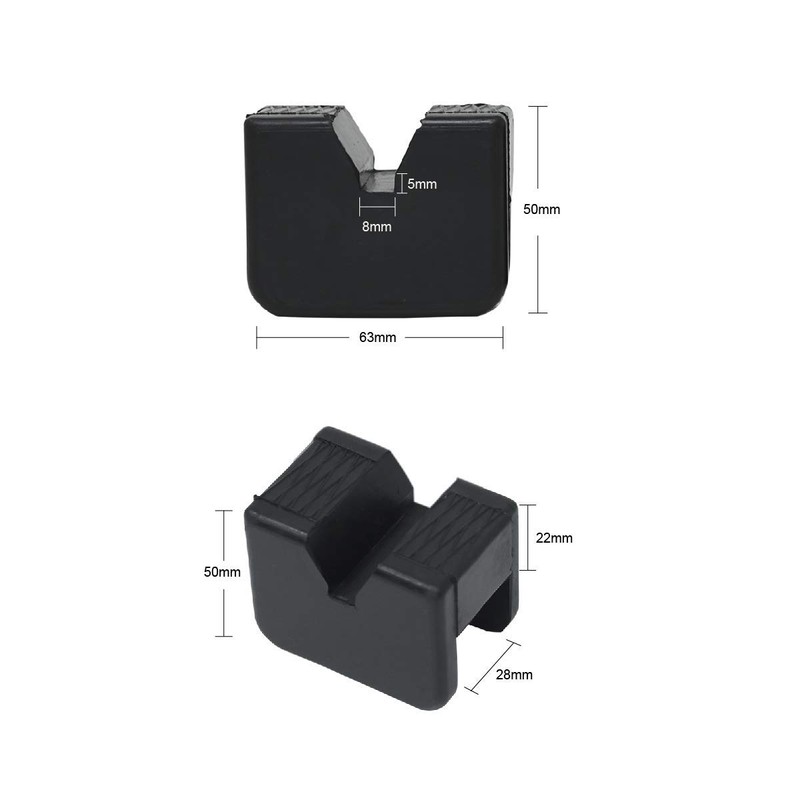 NEBYWOLD Jack Pad Adapter for Jack Stand Universal Rubber Slotted