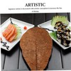 ABOOFAN 20pcs Dried Leaf Sushi Plating Mats Japanese Sashimi Decor