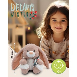 NICI 61286 Cuddly Toy Rabbit Fjella 25 cm Brown Soft Plush Toy Cute Plush Toy for Cuddling and Playing, for Children and Adults Great Gift Idea