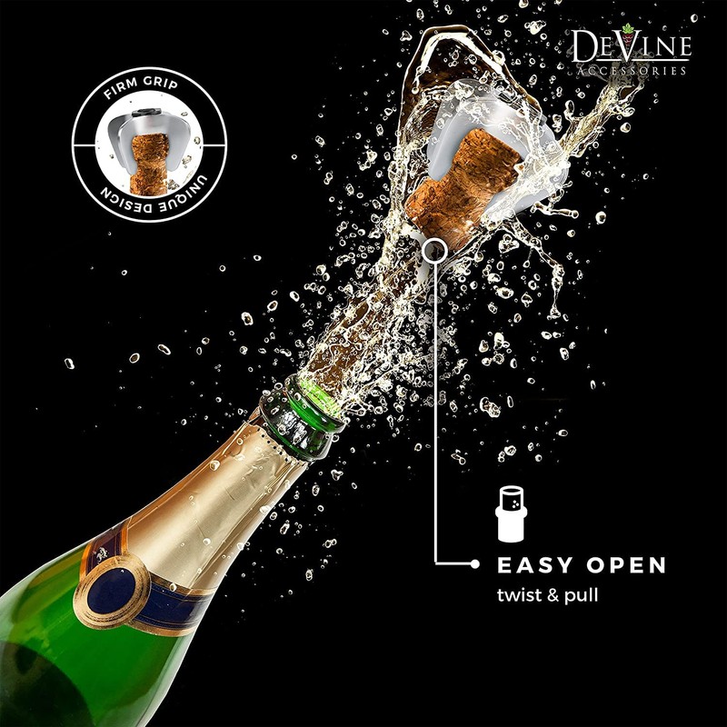DeVine - Champagne Bottle Opener - Sparkling Wine Cork Remover