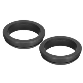 QUARKZMAN 2pcs Snap Rubber Grommet Connector Mounting Dia 48.6mm ID 42.5mm Seal Anti Scratch for Electrical Box Cable Tube Black