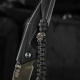 M-Tac Skull Knife Lanyards with Beads - Paracord Lanyard - Tactical Lanyard for Knife - Loopy Snake (Black)