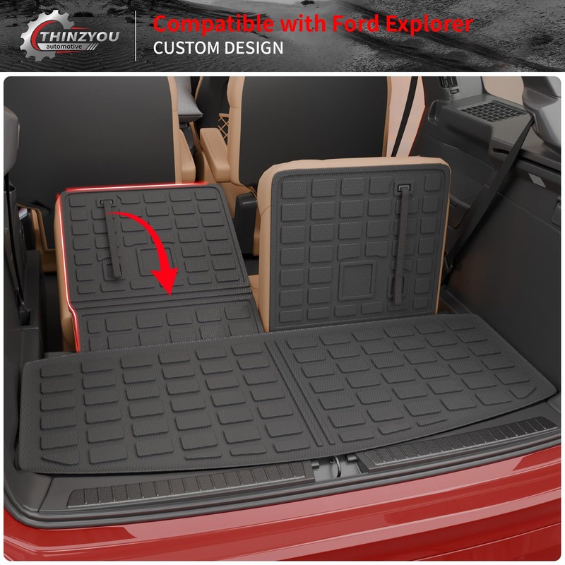 Thinzyou Cargo Mat Compatible with 2020-2025 2026 Ford Explorer Trunk