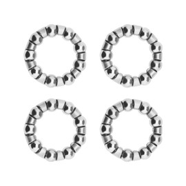 Create idea 4 Pieces Bicycle Ball Bearings 1/4 Inch x 9 Balls Holder Crank Inner Bearing Replacement Parts Repair Accessories for Cycling MTB Road Bike