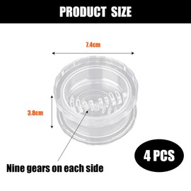 4 PCS Rotary Garlic Crusher 18 Gear Teeth Garlic Press Crusher, Durable Labor Saving Portable Kitchen Equipment for Household Cooking and Daily Food Preparation