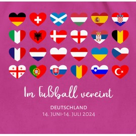 Shirtracer - Gym Bag Backpack - World Cup Bags - United in Football - Germany Euro 2024 Countries, 03 Fuchsia