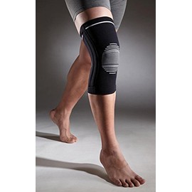 Solace Care Elastic KNEE BRACE with STAYS – Knee Stabiliser Support – Ligament Sprain Brace – Swelling Control Knee Support – Injury Protection Knee Support – Relieve Patella Tendonitis (M - 14"- 16")