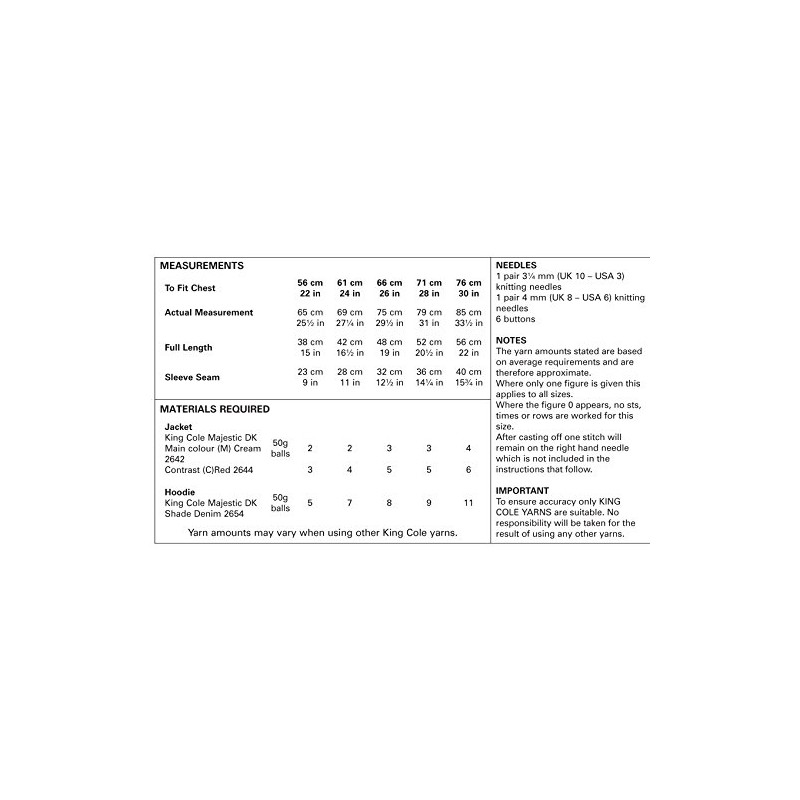 King Cole Boys Double Knitting Pattern Childrens Raglan Sleeve Jacket