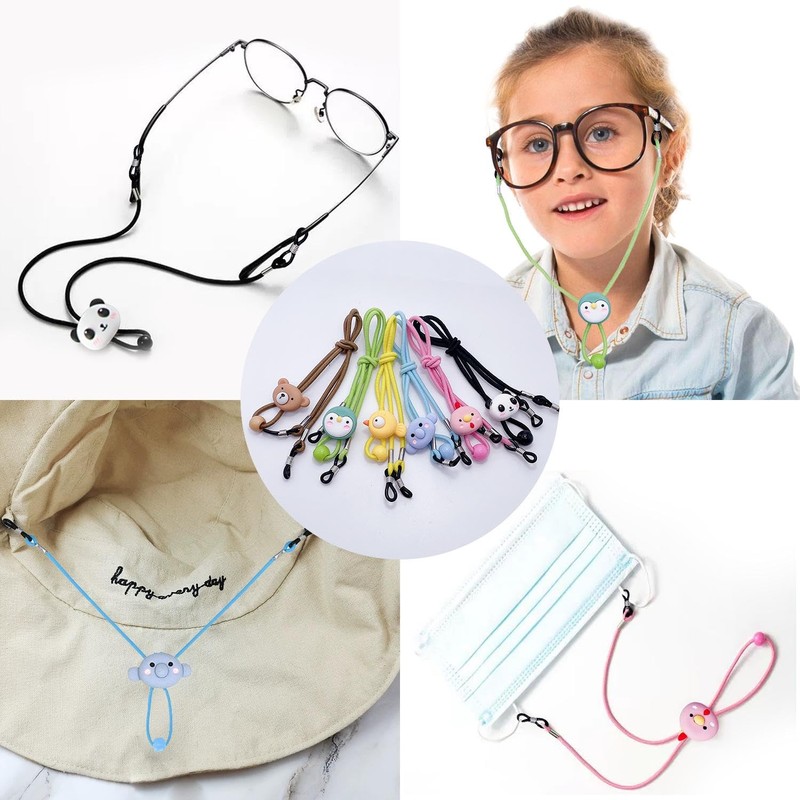 ZGDEIWGF Pack of 6 children's glasses cords, children's glasses chains,