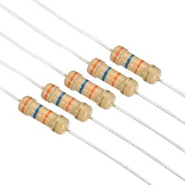 PATIKIL 1/2W Resistors Kit, 500 Pack 50 Values Carbon Film Resistors Assortment 1.2R Ohm-1M Ohm 5% Resistance Resistors Set for DIY Projects, 4 Bands
