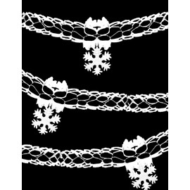 9ft Beautiful White Snowflake Garland Christmas Decoration (DP84)