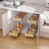 Sikarou Pull Out Cabinet Organizer,Heavy-Duty Slide Out Shelf, Wood and