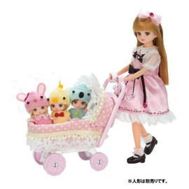 Takara Tomy Licca TAKARA TOMY LF-11 Baby Stroller, Dress-Up, Doll, Pretend Play, Toy, Ages 3 and Up, Toy Safety Standards, ST Mark Certified
