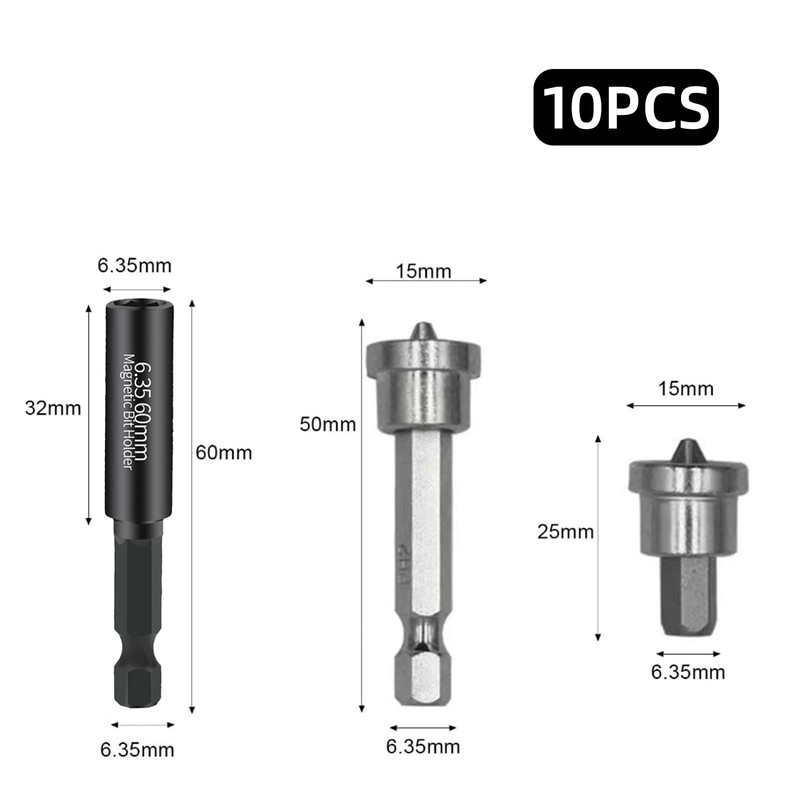 Wjelet 10PCS Drywall Screw Bit Set, Drywall Screw Depth Setter,