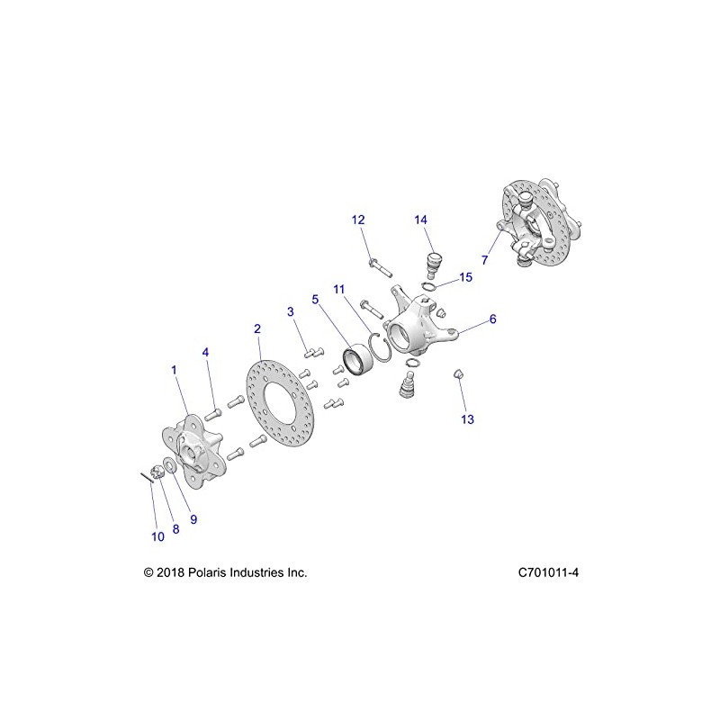 Polaris 5143615 Machined Left Wheel Bearing Carrier