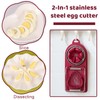Egg Slicer with 2 Functions, Mushroom Slicer Cuts Clean and