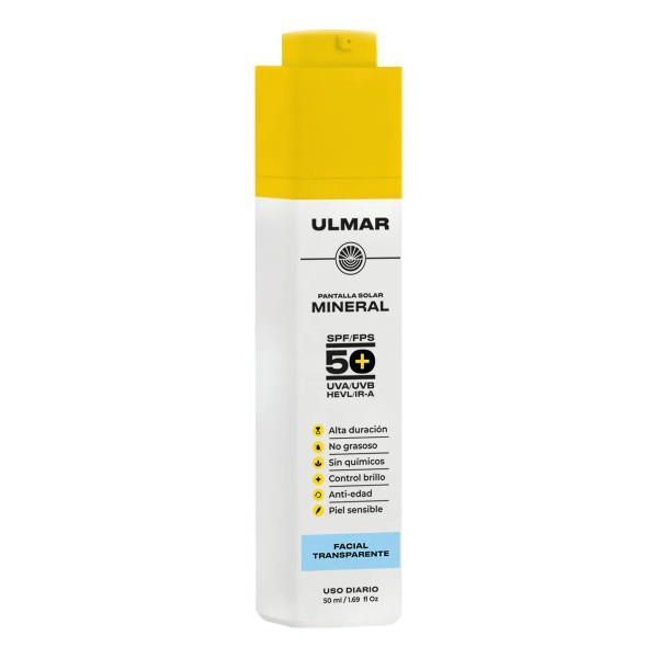 Protector Solar Facial Mineral Ulmar Fps50 Piel Sensible50ml - Producto