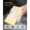 Cellulose Sponges,Heavy Duty Scrub Kitchen Sponge,Clean Tough Messes Without Scratching