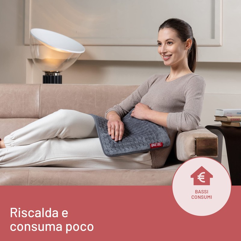 Imetec Intellisense Essential, Termoforo Multiuso, Cuscino Termico, 40x35 cm, Tessuto