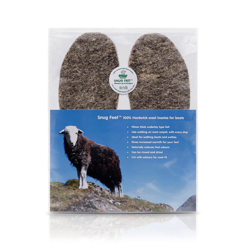 Men's Snug Feet 100% Herdwick Felt Boot Insole Grey