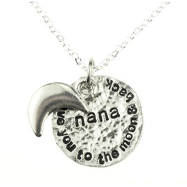 Nana Gift I Love You To The Moon And Back Necklace - A Lovely Gift Idea For Nana for Birthday, Christmas & Mothers Day
