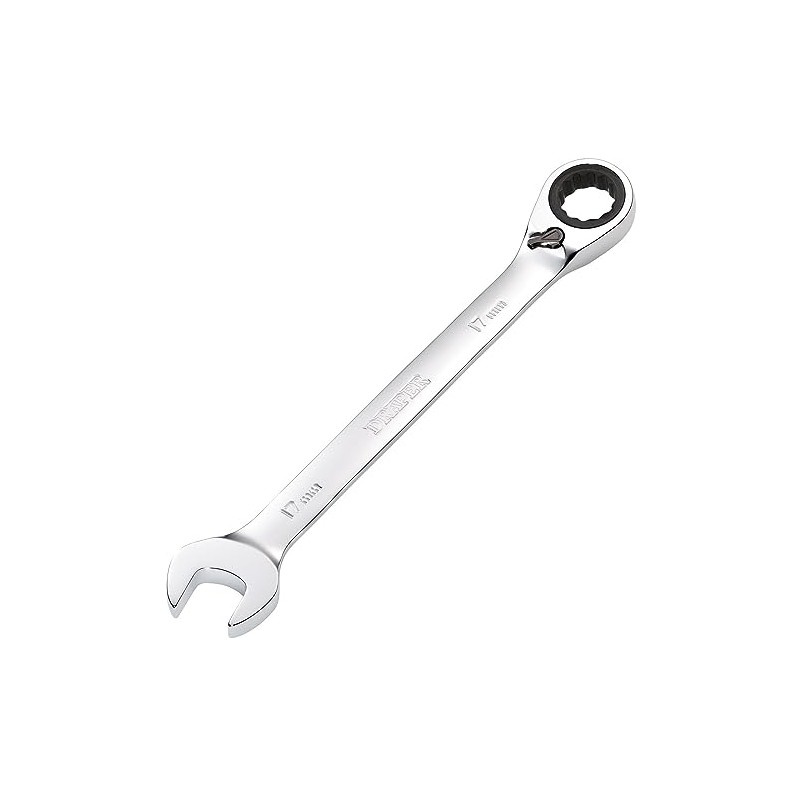 Draper 52005 Hi-Torq Metric Reversible Ratcheting Combination Spanner, 17mm, Blue