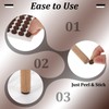 Small 3/8" Felt Pads for Cabinet Door Bumpers, Self Adhesive