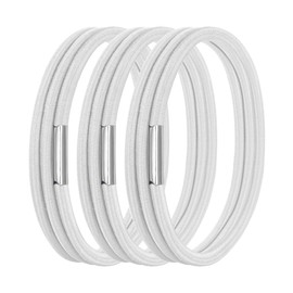 Trash Can Bands, HYLIYAKI Garbage Can Bands Good Elastic Hold Trash Bags in Place, Large Durable Rubber Bands with Strong Elasticity Fit 13 to 30 Gallon Trash Cans, Set of 3 in White.