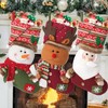 LOMOHOO Santa Stocking, Pack of 3 Christmas Stockings, Large Santa
