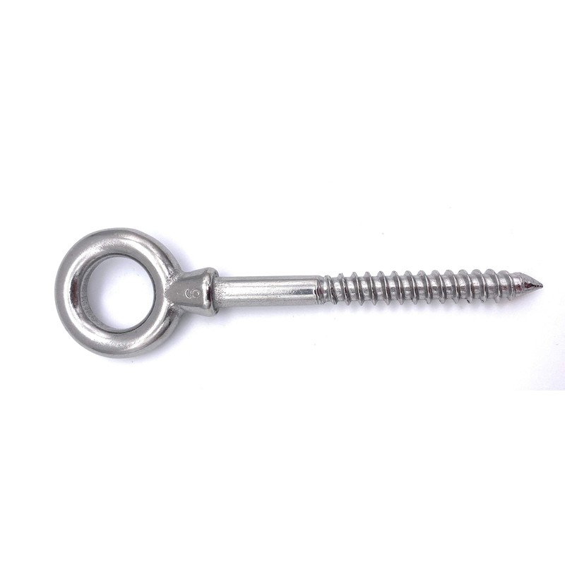 Pack of 2 Eye Bolts with Wood Thread, Diameter 8