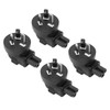 4pcs 3 Pin Plug to IEC 320 C5 Power Adapter