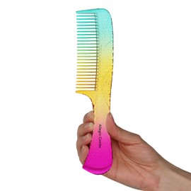 Allegro Comb 1004 Wide Tooth Detangling Hair Combs For Women, Stylists & Curly Hair Teasing Comb Mens Comb 1 Piece. (Flora's Festive)
