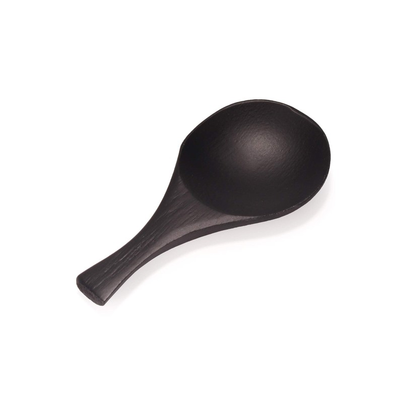 BambooMN - 3.5" Small Solid Bamboo Round Scoop - Black