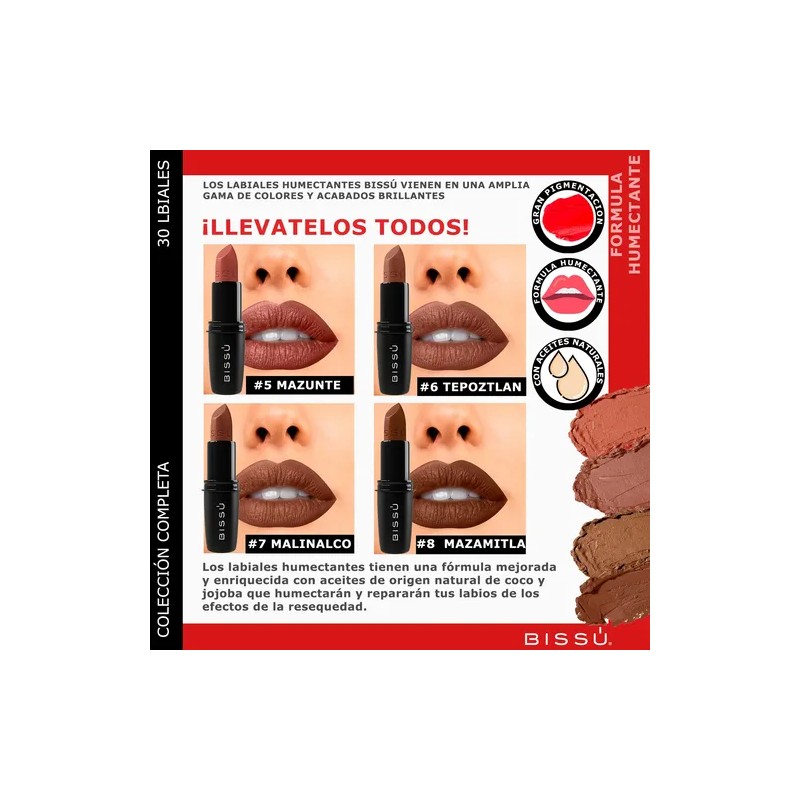 30 Labiales Humectante Bissú Originales Kit Set Pack