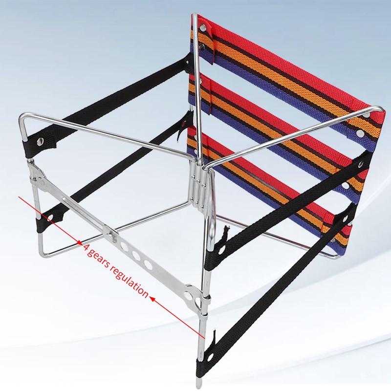 Pedicure Foldable Stool 4 Gears Adjustable Oxford Fabric Folding Stool