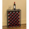 Mango Steam 32 Bottle Gray Wine Rack with Glass Top