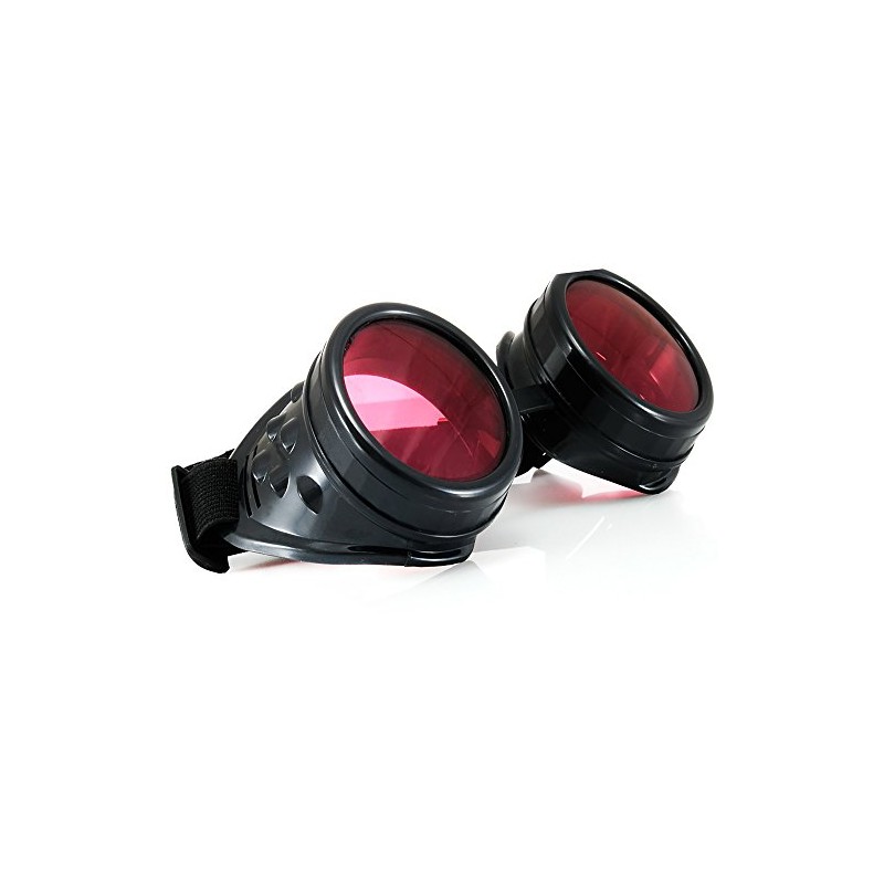 Morefaz Welding Cyber Goggles Steampunk Goth Cosplay Sunglasses 50s Round