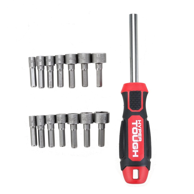 Hyper Tough 14-IN-1 NUT DRIVER BIT SET 1/4" Hex Shank