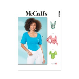 McCall's Misses' Knit Corset Tops Sewing Pattern Kit, Design Code M8364, Sizes 6-8-10-12-14