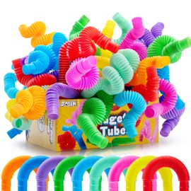 JOYIN 9 Pack Pop Tubes, Sensory Toys (Large) Fidget Toys Party Favors - 9 Colors, Creativity Learning & Fun for Toddler Kids - Perfect for Party, Goodie Bags Stuffers, Classroom School Reward