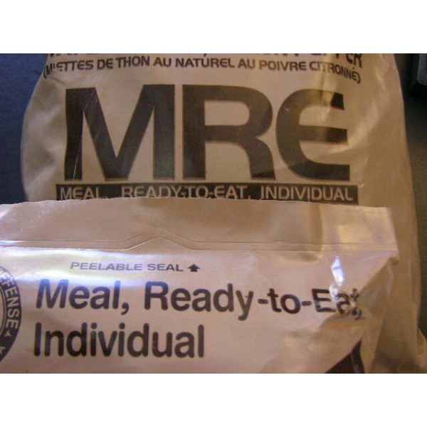 Ready to eat complete meal rock hunting,campin