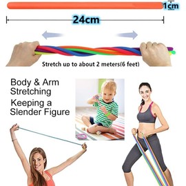 DrabEx 100 PCS Large Stretch Noodles Strings Size: 24cm x 1 cm， 10inches x 0.4inches, Stretchy up 2 Meter / 7 Feets Stretchy String Monkey String