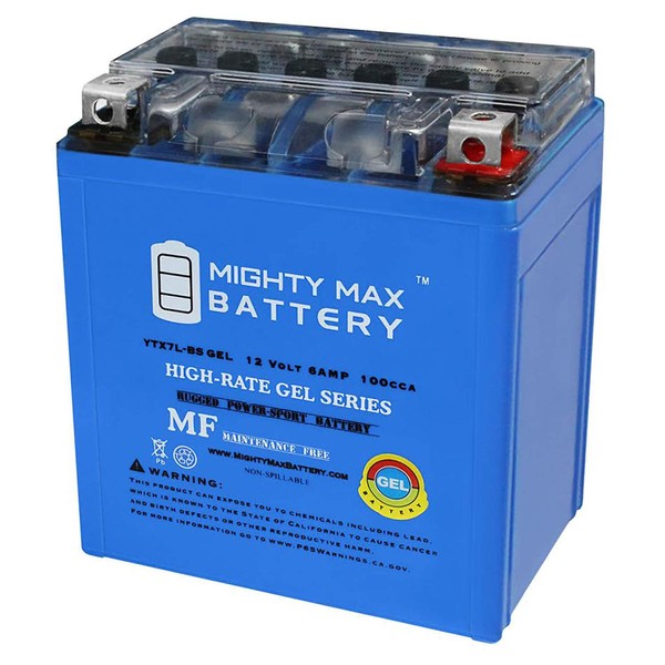 Mighty Max Battery 12V 6AH 100CCA Battery Replacement for FTX7L-BS, WP7L-BS Brand Product