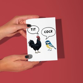 Funny Rude Birthday Card For Men & Women Offensive Bird Design