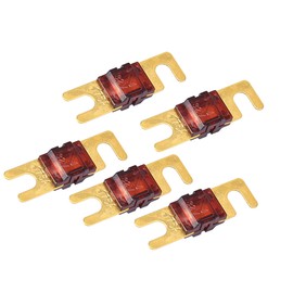 Motoforti Universal AFS Mini ANL Fuses, Plastic,Metal, Brown Gold Tone, 5 Pc