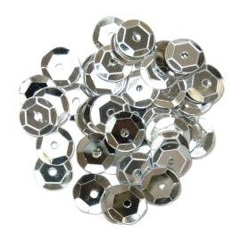 Cup Sequins 8mm Silver
