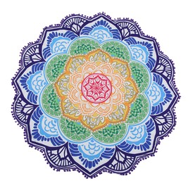 CAXUSD Luxury Round Beach Towel Tassels Oversized Yoga Mat Blanket Beach Blankets Shawls for Family Friends Travel