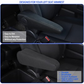 Fgtagtal Compatible with Toyota FJ Cruiser 2007-2021 Seat Armrest Cover, Left Seat Side Armrest Cover, Flat Cloth Fabric Seat Side Armrest Cover Protection Accessories, 1PCS(Flat Cloth Fabric)
