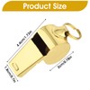 GEEHUA 2 Piece Sports Whistle, Stainless Steel Referee Whistle for