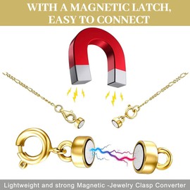 ZKGYUS Pack of 10 Magnetic Clasp Chain Bracelet Clasp for Chains Necklace Bracelet DIY Jewellery Making Accessories